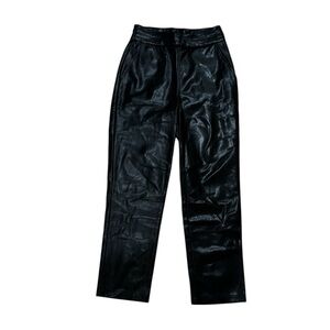 7 For All Mankind Straight Leg Leather Pants